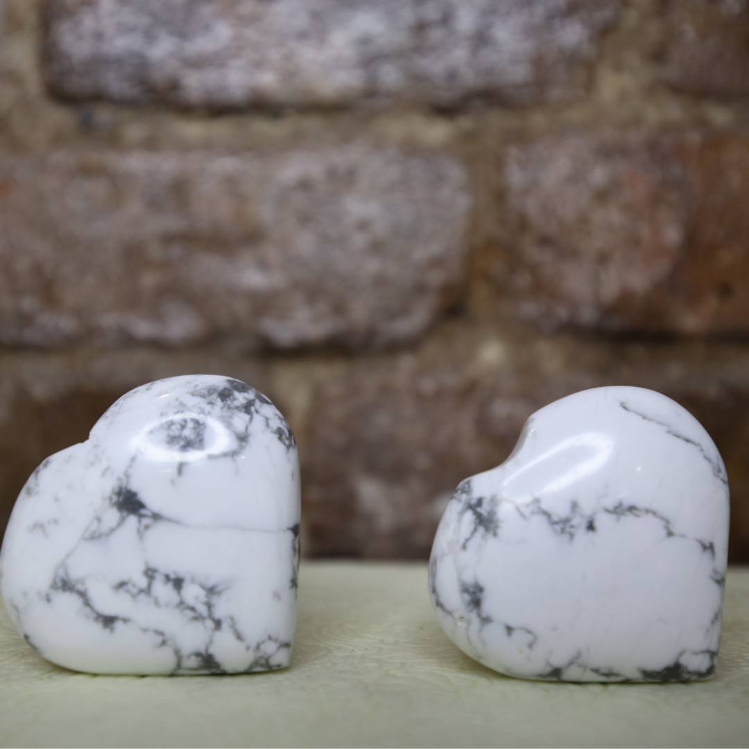 Howlite Heart-Shaped Crystal