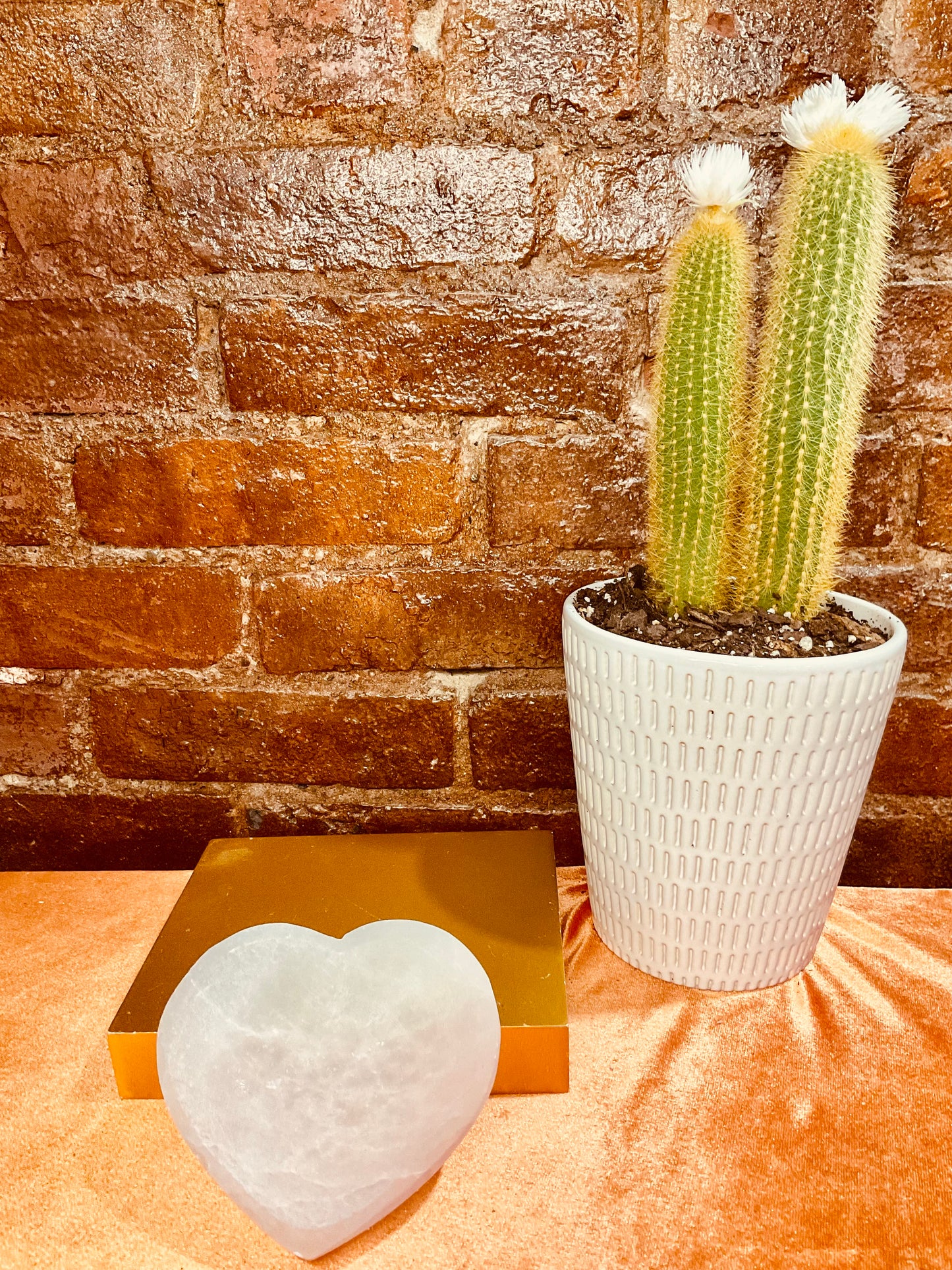 Selenite heart bowl