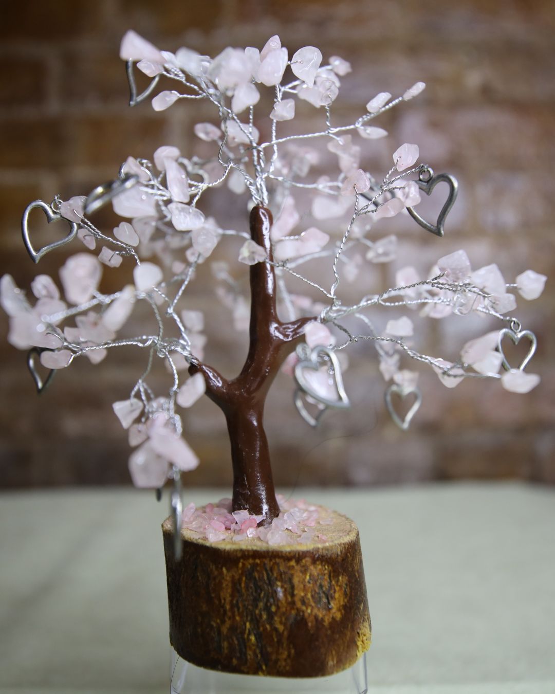 Rose quartz tree