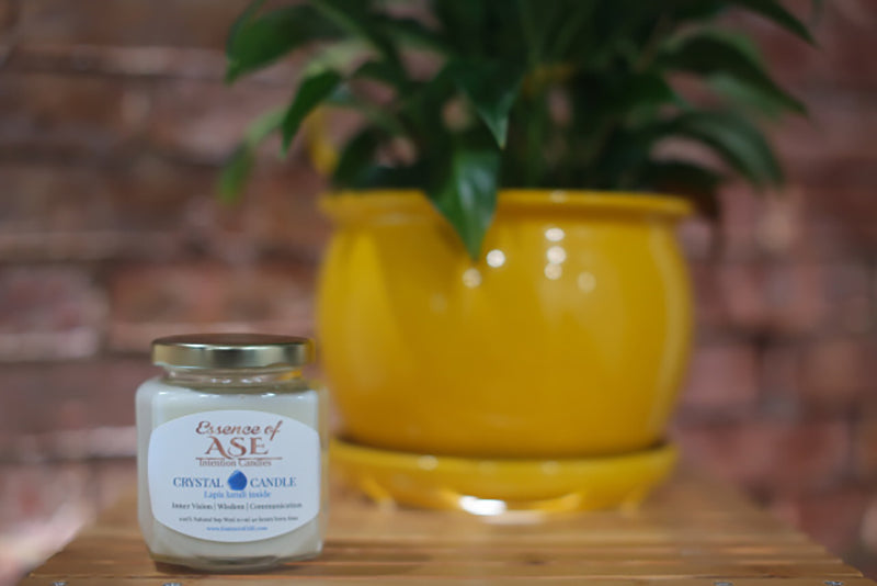 Lapis Lazuli Crystal Candle